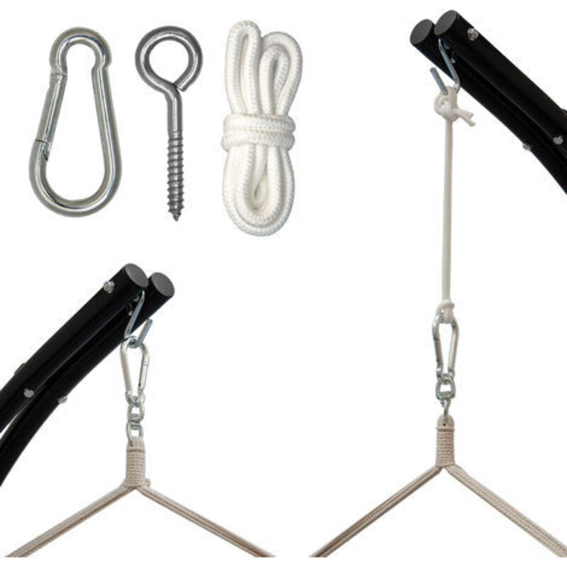 Ressort Oscillant Pour Fauteuil Suspendu, Fauteuil Suspendu Avec 2 Mousquetons Et Crochets Pivotants A 360 Mousqueton Capacite De Charge Jusqua 250 Kg Ressort De Suspension Pour Sac De 85419630