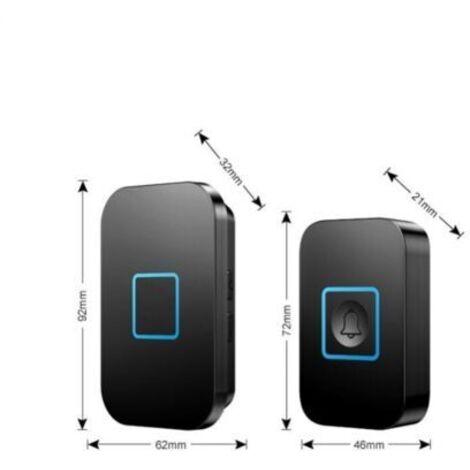 LaBlanc - Ensemble De Sonnette Sans Fil, Portée De 400 M IP55 Sonnette De Porte Dentree Exterieure Etanche Avec 3 Recepteurs Enfichables 60 Melodies 5 Niveaux De Volume Branchez Simplemen 71614133