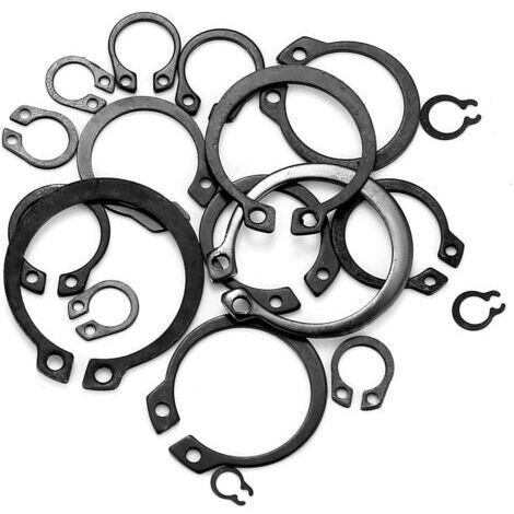 120PCS 10Size E-Clip Anneau De Retenue Externe Snap Kit De Assortiment Anneau De Circlips Interne 15225345678910mm 90953941