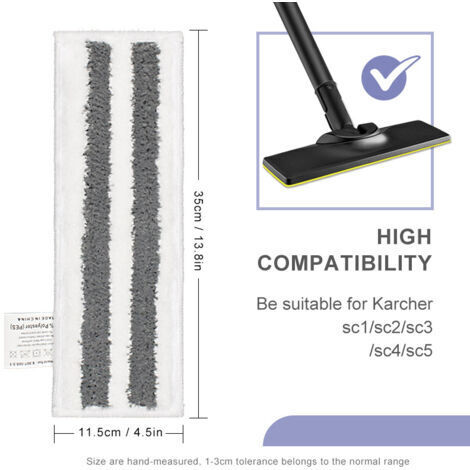 FOLAYA Bonnettes Microfibre de Rechange pour Nettoyeurs Vapeur Kärcher Easy Fix SC2 SC3 SC4 SC5 FOLAYA Bonnettes Microfibre de Rechange pour Nettoyeurs Vapeur Kärcher Easy Fix SC2 SC3 SC4 SC5