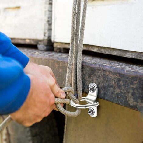 SANTOO 6Pcs Anneaux D'arrimage Anneau De Montage Avec Vis De Fixation, Crochet D