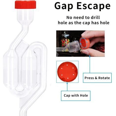 WJMY Barboteur Fermentation Airlock Bubbler 4pcs Plastique Barboteurs