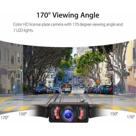 Caméra De Recul Voiture Kit Avec Moniteur LCD 5 Pouces - Vision Nuit IR IP68 Pour Camping-Car, Camion, RV Et Remorques