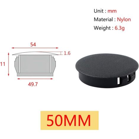 FUBESK Cache-trou mural décoratif en plastique pour bouches d'aération rondes pour armoires, 40 mm, 50 mm, 60 mm, 70 mm, 80 mm, 100 mm (40 mm