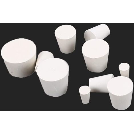 Lot De 19 Bouchons En Caoutchouc Coniques - 10 Tailles Assorties 000# à 7# - Pour Laboratoire, Étanchéité Parfaite Et Résistance Chimique