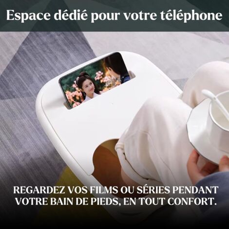 Bassine de bain de pieds pliable pour tremper les pieds, spa pour pédicure, baignoire pour les pieds avec poignées et point d'accupoint de massage, baignoire multifonction pliable pour pieds - Vert