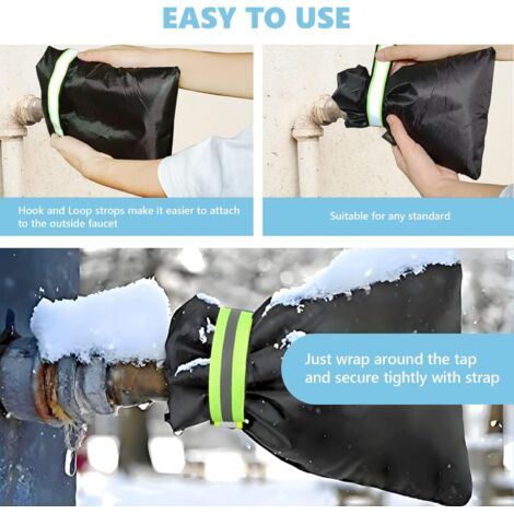 Housse Isolante Pour Robinet Extérieur En Cuir Imperméable - Protection Anti-Gel Universelle 24 Cm