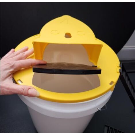 Lot De 2 Couvercles à Visser Pour Seaux 5 Et 3,5 Gallons - Joints Inclus, Noir
