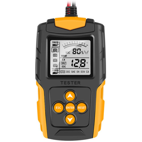 12V/24V Car Battery & Alternator Tester - Digital Multimeter with
