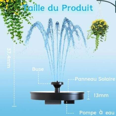 Pompe à Oxygène D'aérateur D'étang Solaire Avec Tuyau D'air Et Fontaine Daerateur Daquarium De Flotteur De Bulle De Pierre 92311593