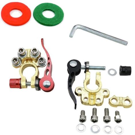 Bouton De Déconnexion Batterie Voiture - Isolateur 12V/24V, Coupe-circuit Sécurité, Installation Facile Sans Outil - 7