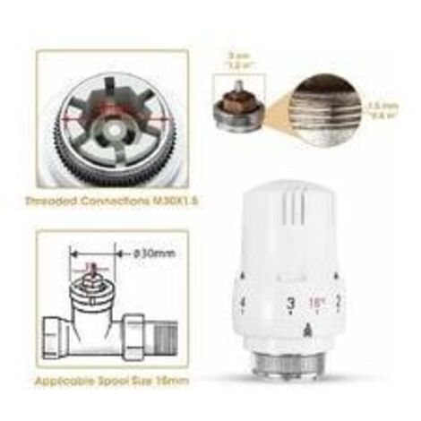 Tête Thermostatique Radiateur Ou Sèche-serviette M30x150 Anthracite - Réglage Précis, économie D'énergie, NOYON & THIEBAULT