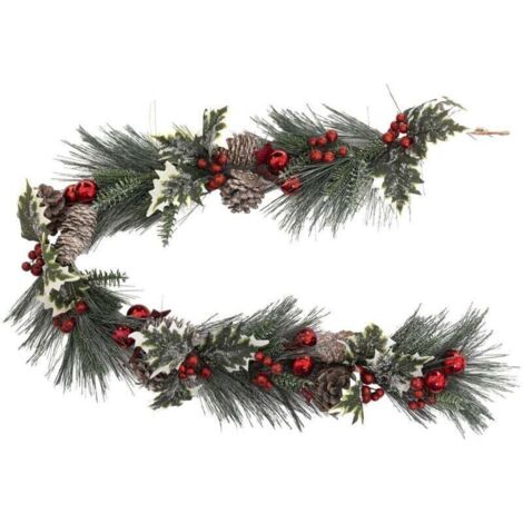 Guirlande De Cèdre Artificielle – Déco De Noël Réaliste Pour Porte, Cheminée, Mur Intérieur Ou Extérieur