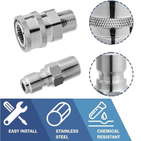 Adaptateur M22x1,5 14 Mm Pour Nettoyeur Haute Pression Kranzle - Raccord Rapide, Laiton - Compatible Accessoires