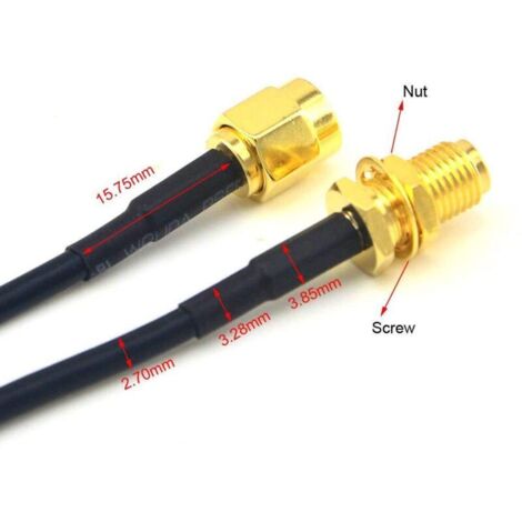 Superbat Câble RG58 SMA 2m Rallonge Antenne WIFI SMA Mâle à Femelle à Faible Perte avec Superbat Câble RG58 SMA 2m Rallonge Antenne WIFI SMA Mâle à Femelle à Faible Perte avec