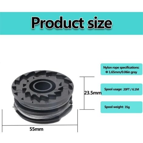 Lot De 2 Couvercles De Bobine Pour Débroussailleuse Ryobi RA122 - Compatible RLT4027, RLT4125, Etc. - Matériau ABS