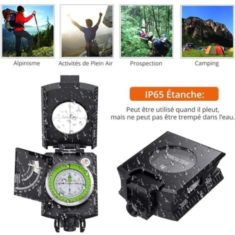 Boussole Porte-clés, Outils De Navigation De Camping,Gadget De Survie Portable Avec Cadran Transparent | Équipement De Navigation En Métal Pour, Porte-clés Boussole Compact Pour Sacs à Dos, Gadget De