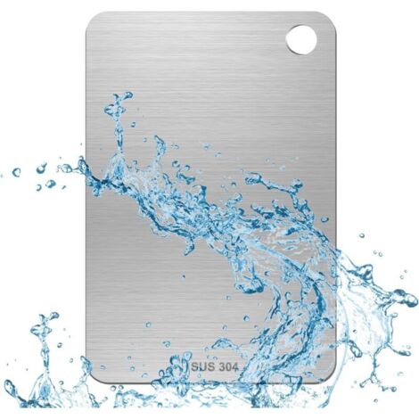 Planche à Découper 2-en-1 Inox Et Paille De Blé 35x24 Cm – Rainure Pour Jus, Sans BPA | Planche Polyvalente Cuisine Professionnelle