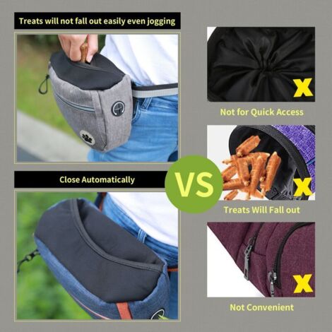 Sac à Friandises/ Déjections Pour Chien - Porte-sacs Avec Clip - Tissu Oxford, Dimensions 9x5 Cm