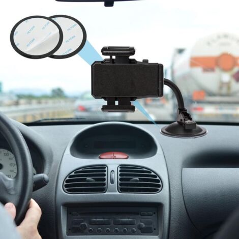 2 Disques Adhésifs Pour Tableau De Bord - Diamètre 85 Mm - Pour Support Téléphone, GPS, Dashcam - 13