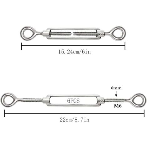 Tendeur De Câble M12 Réglable Avec Crochet Et Œillet - Acier Galvanisé Robuste (1 Pièce)