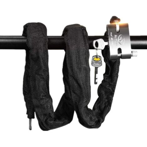 Antivol Vélo Câble Acier 12mm X 1200mm Avec Clé Et Support - Idéal Vélo Ville, VTT, Trottinette - Protection Renforcée