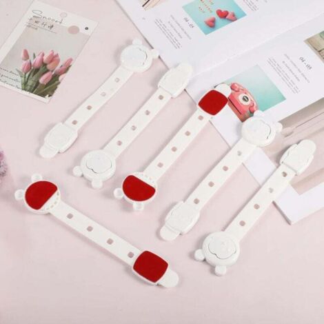 Bloc Porte Sécurité Bébé – 8 Pièces – Verrous Ajustables Pour Tiroirs, Placards, Frigo – Enfant Protection Maison