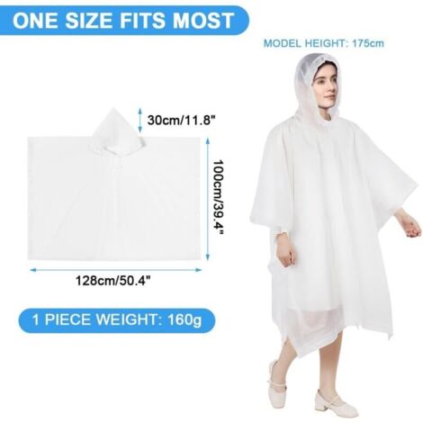 Poncho De Survie En Mylar - 4 Pièces, Réversible Orange/argent - Imperméable, Coupe-vent, Léger (80 G) - Pour Camping, Randonnée, Urgence