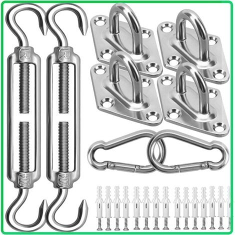 Kit De Fixation Marine Inox 316 – Pour Auvent, Bâche, Support Tube 22/25 Mm, Antirouille