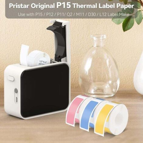 2 Rouleaux étiquettes Thermiques 15x30mm - Compatibles D11/D110/D101, Imperméables, 420 étiquettes - 3