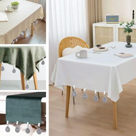 Poids De Nappe En Pierre En Forme De Cœur – Lot De 12, Avec Pince En Acier, Pour Extérieur Et Intérieur