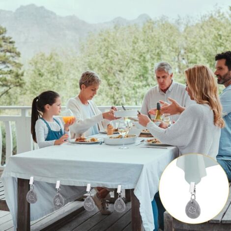 Poids De Nappe 10 Pièces Pince Nappe Table Epaisse En Marbre Pour Nappe Exterieur Pour Fete De Famillecampingmariagejardin Blanc 90504365