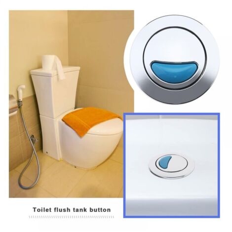 Bouton De Chasse D'eau Acier Inox - Remplacement Universel, Double Poussoir, Ressort Puissant - 9