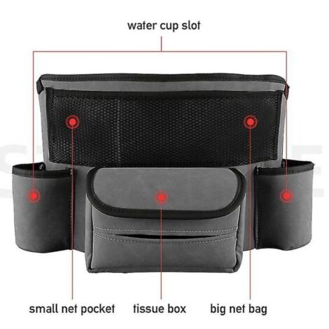 Séparateur De Coffre Voiture - Lot De 3 Blocs De Rangement - Organisateur Pour Bagages - 3