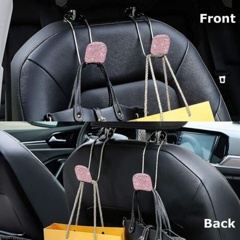 Lot De 4 Crochets Pour Dossier De Siège De Voiture - Accessoires De Voiture Pour Interieur En Peau Noir Convient Pour Sacs A Main Sacs De Courses Vetements Boite A Outils Portable 92231799