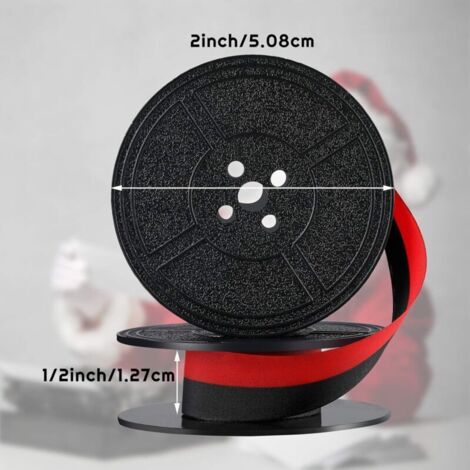 2 Pièces Rubans pour Machine à Écrire,10M Ruban de Machine a Écrire Double Rouleau pour DIN 2103/32755 Ruban Machine a Ecrire en Nylon (Rouge Rouge