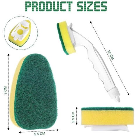 éponges Vertes De Rechange Lot De 27 Têtes Vertes Pour Manche Éponge Dishmatic - Recharge Éponge Vaisselle Usage Intensif Lot éponge 27 Pièces éponges Vertes De Rechange Lot De 27 Têtes Vertes Pour Manche Éponge Dishmatic - Recharge Éponge Vaisselle Usage Intensif Lot éponge 27 Pièces