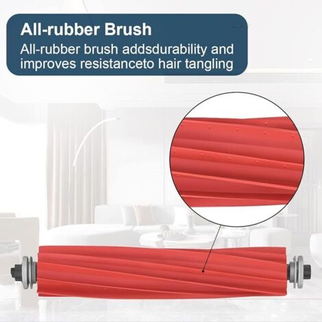 Brosse Principale Pour Roborock S7 / Q7 / T7S - Lot De 2 - En Caoutchouc - Compatible Nombreux Modèles