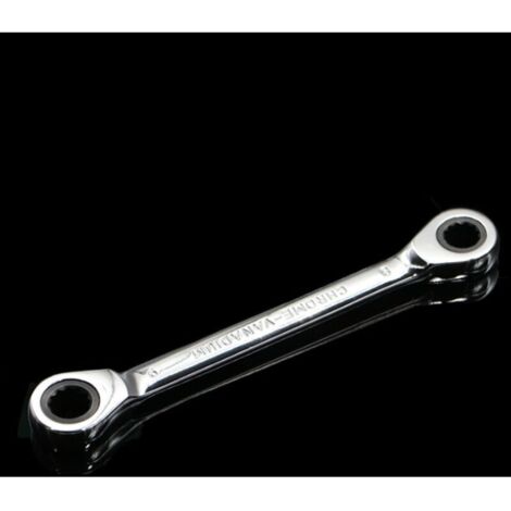 Clé Étagée Multi-Usage à Cliquet 5 Niveaux - Outil Robuste Pour Robinets Radiateur Et Plomberie, Argent