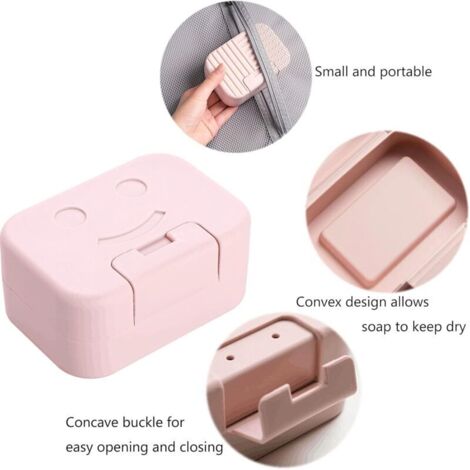 Lot De 2 Boîtes à Savon De Voyage Avec Couvercle Pour Douche, Voyage, Randonnée, Salle De Bain, école, Salle De Sport (bleu Clair Et Foncé