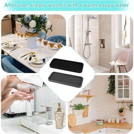 Organisateur D'évier De Cuisine, égouttoir D'évier En Acier Inoxydable Avec égouttoir De Salle De Bain De Cuisine Amovible Noir 99025933