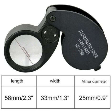 Loupe De Bijoutier 30x - Portable, En Alliage Aluminium Et Verre Optique - Pour Bijoux, Peinture, Géologie - 9
