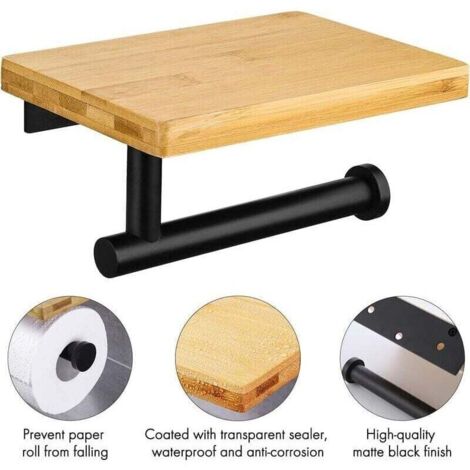 Porte-papier Toilette Laiton Salle De Bain Porte Rouleau Toilette Mural, Bronze Frotté à L'huile