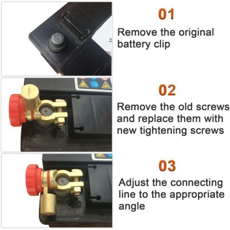 Bouton De Déconnexion Batterie Voiture - Isolateur 12V/24V, Coupe-circuit Sécurité, Installation Facile Sans Outil - 6
