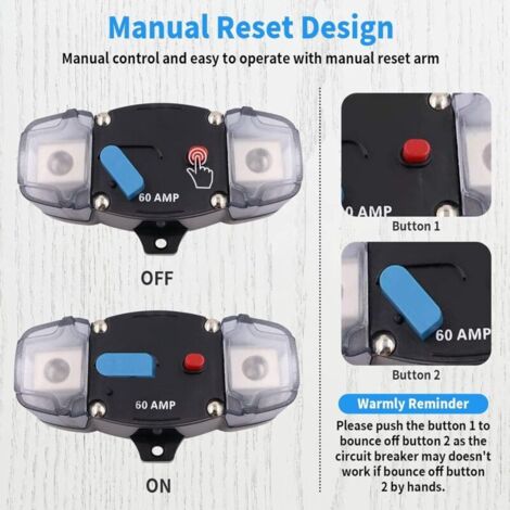 Porte Fusible De Voiture 12V-48V Système De Protection De Fusible Audio Pour Voiture Camping Car Bateau 300 A 92349729
