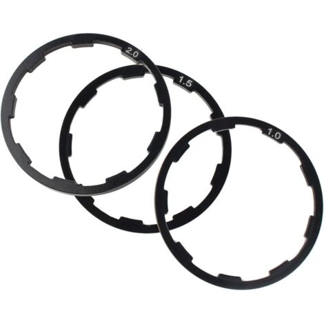 Elprico Entretoises De Moyeu Vélo - Lot De 3 (1, 1.5, 2 Mm), Rondelles Aluminium Pour Réglage Pédalier, VTT Et Route