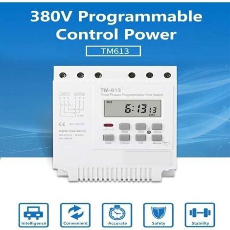 DEWIN Zaman rölesi, programlanabilir zamanlayıcı, zaman şalteri TM-163 üç fazlı akıllı dijital haftalık program şalteri 380 V