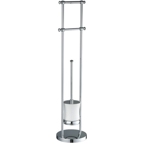 Brosse de WC avec support pour papier toilette PaulGurkes - Style rétro (1/2)
