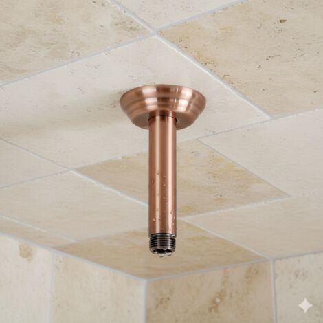 Pommeau De Douche Artisanal Style Rétro En Cuivre Patiné Bronze 25