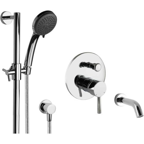 Set de Douche PaulGurkes pour Baignoire, Écoulement mural et Barre de Douche
